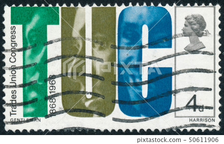 Vintage stamp printed in Great Britain 1968, Vintage stamp printed in Great Britain 1968, 50611906
