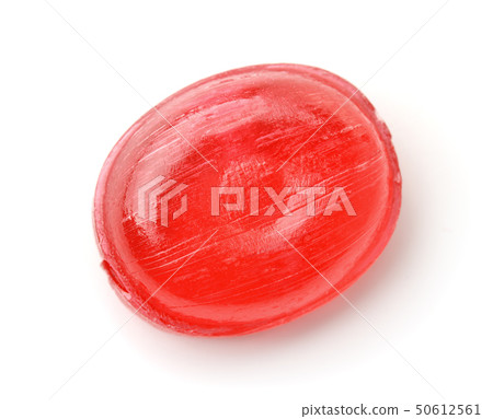 Top view of red hard candy Top view of red hard candy 50612561