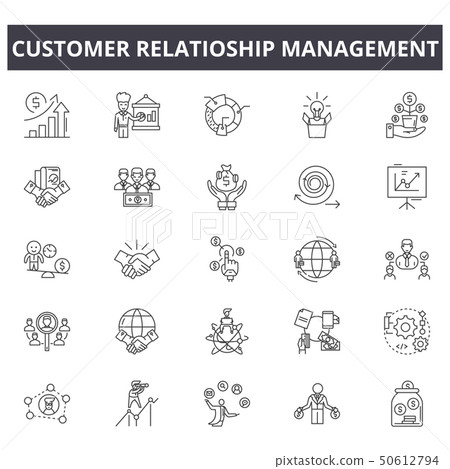 Crm line icons, signs, vector set, linear concept, outline illustration Crm line icons, signs, vector set, linear concept, outline illustration 50612794