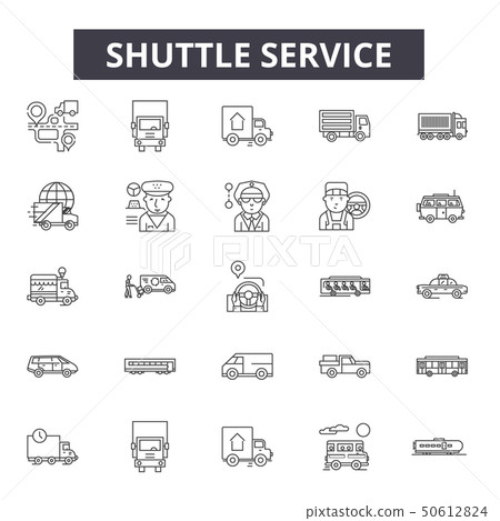 Shuttle service line icons, signs, vector set, linear concept, outline illustration Shuttle service line icons, signs, vector set, linear concept, outline illustration 50612824