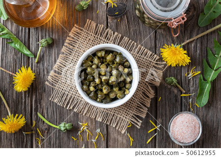 False capers made from young dandelion buds, top 50612955