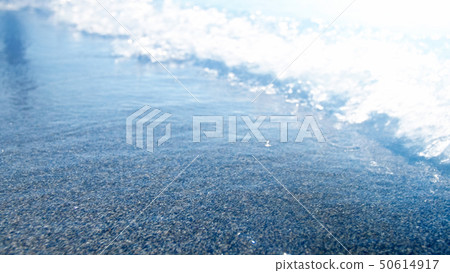 Abstract closeup photo of blue calm sea waves 50614917