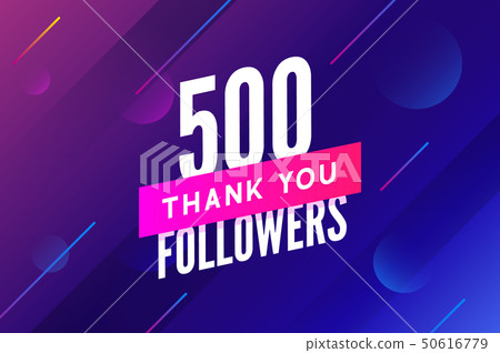 500 followers vector. Greeting social card... - Stock Illustration ...