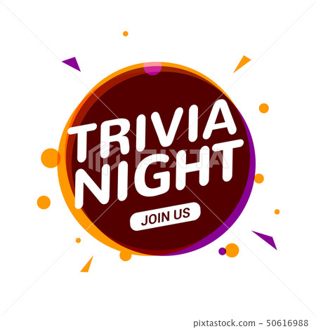 Trivia night icon speech bubble sign. Play brain game fun learn Trivia night icon speech bubble sign. Play brain game fun learn 50616988