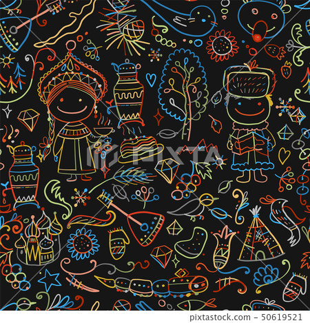 Travel to Russia. Seamless pattern for your design 50619521