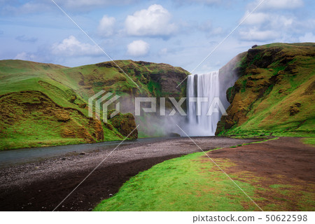 Skogafoss waterfall in Iceland in summer Skogafoss waterfall in Iceland in summer 50622598