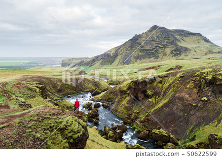 Summer landscape with Skoga river, Iceland 50622599