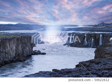 Cascade of Selfoss waterfall in Iceland Cascade of Selfoss waterfall in Iceland 50622612