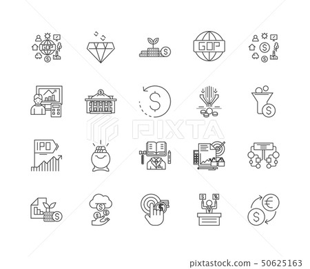 Fintech line icons, signs, vector set, outline illustration concept Fintech line icons, signs, vector set, outline illustration concept 50625163