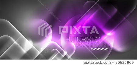 Neon glowing techno lines, hi-tech futuristic abstract background template Neon glowing techno lines, hi-tech futuristic abstract background template 50625909
