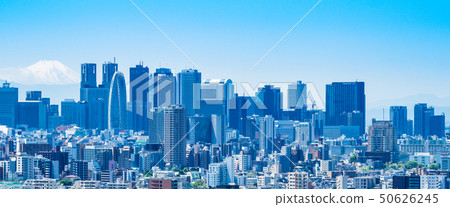 富士山和新宿子中心的摩天大樓 富士山和新宿子中心的摩天大樓 50626245
