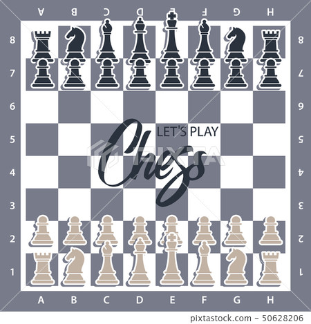Chess Board with figures. Wector illustration of Chess Board with figures. Wector illustration of 50628206