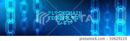 Blockchain technology background. Cryptocurrency fintech block chain network and programming concept 50629228