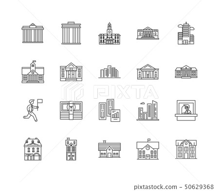Departament line icons, signs, vector set, outline illustration concept Departament line icons, signs, vector set, outline illustration concept 50629368
