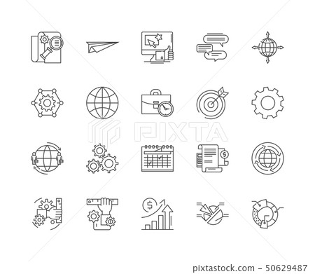 Data center line icons, signs, vector set, outline illustration concept Data center line icons, signs, vector set, outline illustration concept 50629487