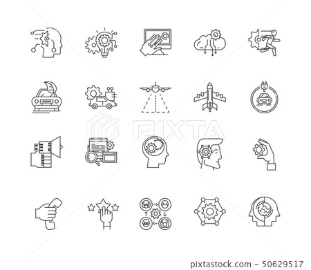 Customs line icons, signs, vector set, outline illustration concept Customs line icons, signs, vector set, outline illustration concept 50629517