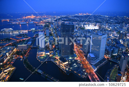 日本的橫濱城市景觀我想看橫濱港等 日本的橫濱城市景觀我想看橫濱港等 50629725