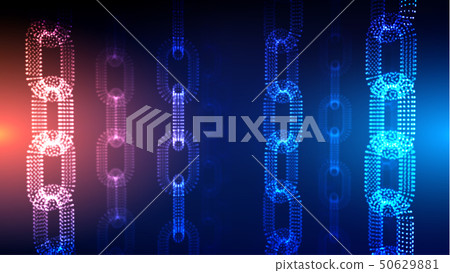 EPS 10. Blockchain technology background. Cryptocurrency fintech block chain network and programming 50629881