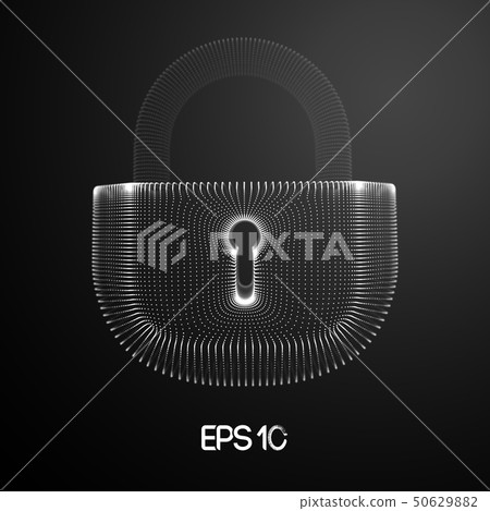 Coputer internet cyber security background. Cyber crime vector illustration. digital lock vector 50629882