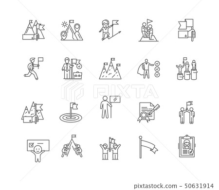 Checkboxes line icons, signs, vector set, outline illustration concept  50631914