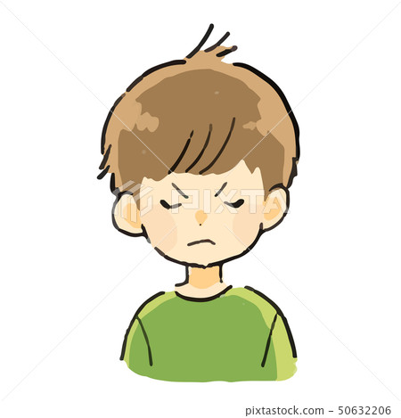 Facial expression boy get angry 50632206