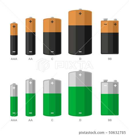 Battery Icons Set on White Background. Vector Battery Icons Set on White Background. Vector 50632785