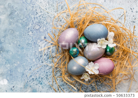 Colorful pastel easter eggs Colorful pastel easter eggs 50633373