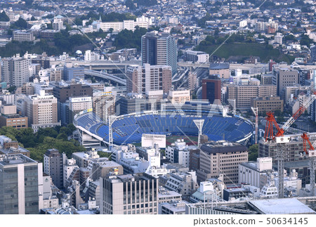 日本橫濱體育場的橫濱都市風景(加/改造) 日本橫濱體育場的橫濱都市風景(加/改造) 50634145