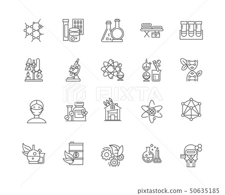 Biological research line icons, signs, vector set, outline illustration concept Biological research line icons, signs, vector set, outline illustration concept 50635185