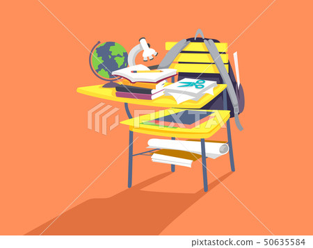 School Arm Chair Overload Illustration - Stock Illustration [50635584 ...