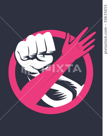 Hands Domestic Violence Awareness Illustration 50635655
