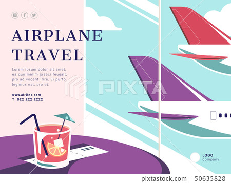 Airplane travel social media post layout Airplane travel social media post layout 50635828