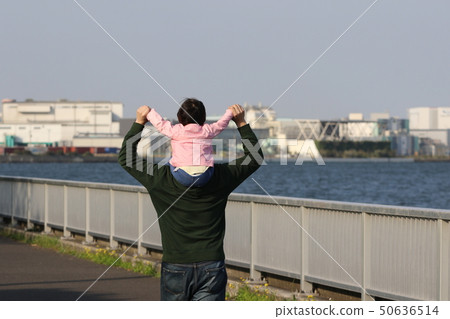 Kataguruma的父母和孩子，父子，後視圖 50636514