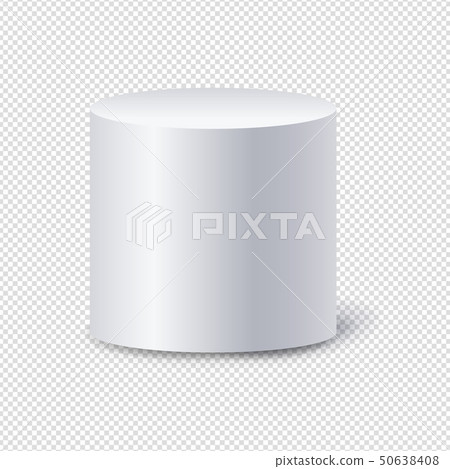 White Cylinder Isolated transparent Background White Cylinder Isolated transparent Background 50638408