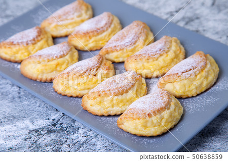 Sochniki (sochni) with cottage cheese. 50638859