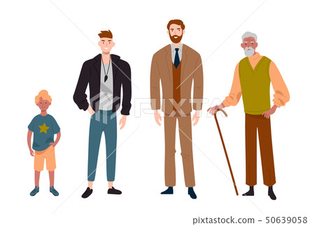 Men. Different ages.Child, teenager, adult and elderly person. Generation of people, family, male 50639058