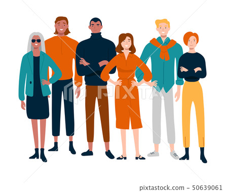 Diverse group of young people together portrait Diverse group of young people together portrait 50639061