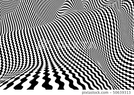 Optical illusion lines background. Abstract 3d... - Stock Illustration ...