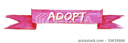 adopt ribbon - Stock Illustration [50639866] - PIXTA