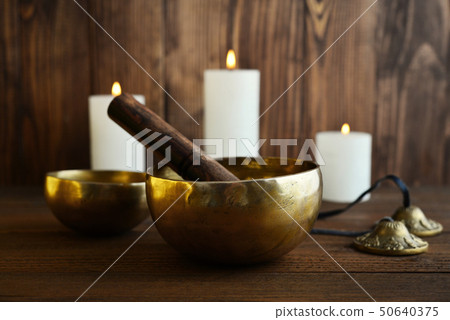 Tibetan handcrafted singing bowls Tibetan handcrafted singing bowls 50640375