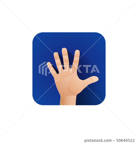 symbolic hand fingers gesture illustration.-插圖素材 [50640522] - PIXTA圖庫