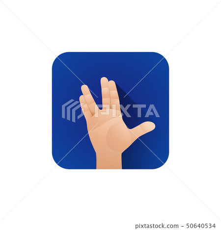 symbolic hand fingers gesture illustration. symbolic hand fingers gesture illustration. 50640534