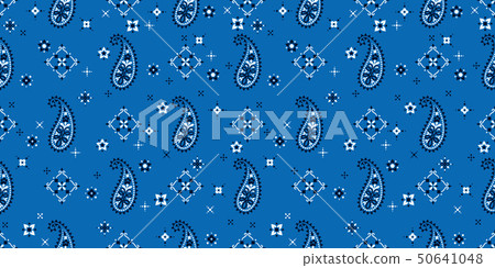 Seamless pattern based on ornament paisley Bandana Print. Vector ornament paisley Bandana Print 50641048