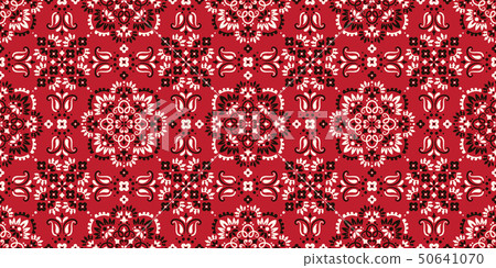 Seamless pattern based on ornament paisley Bandana Print. Vector ornament paisley Bandana Print 50641070