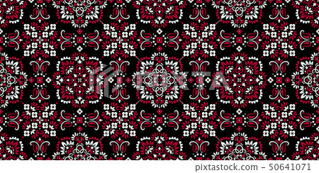 Seamless pattern based on ornament paisley Bandana Print. Vector ornament paisley Bandana Print 50641071