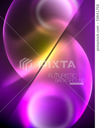 Vector glowing neon circles abstract background - Stock Illustration ...