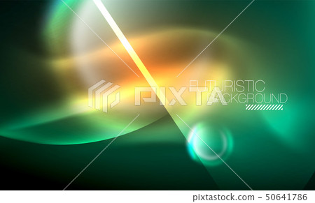 Vector glowing neon circles abstract background - Stock Illustration ...