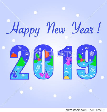 Festive inscription and decorated 2019 Festive inscription and decorated 2019 50642513