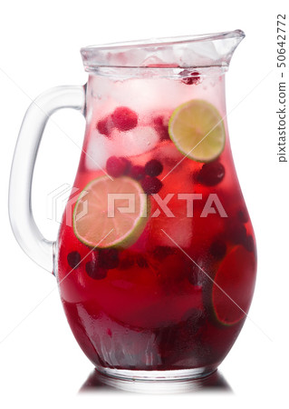 Iced cranberry lime drink pitcher, paths 50642772
