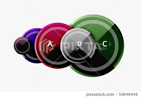 Colorful glossy circles background Colorful glossy circles background 50646448